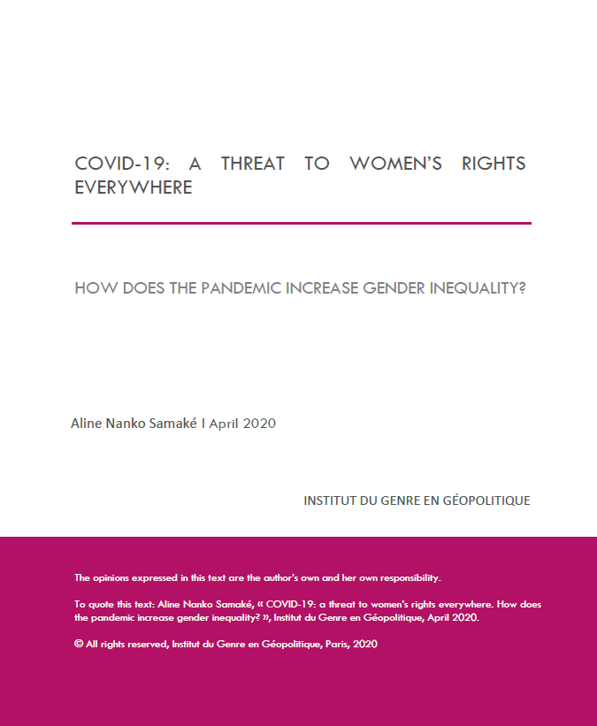 Covid-19 : A Threat To Women's Rights Everywhere - How Does The Pandemic  Increase Gender Inequality ? - Institut Du Genre En Géopolitique